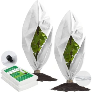 Winter Plant Cover Freeze Protection Frost Cloth Bag Zipper Drawstring for Shrub